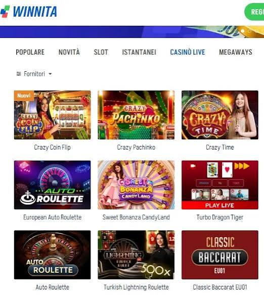 Sito web di Winnita Casino